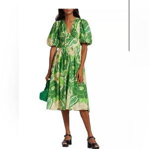 Farm Rio Tropical Groove Bustier Floral Midi Dress NWT